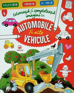 Coloreaza si completeaza imagini cu automobile si alte vehicule