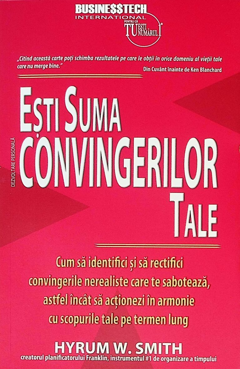 Esti suma convingerilor tale. Cum sa identifici si sa rectifici convingerile nerealiste care te saboteaza, astfel incat sa actionezi in armonie cu scopurile tale pe termen lung
