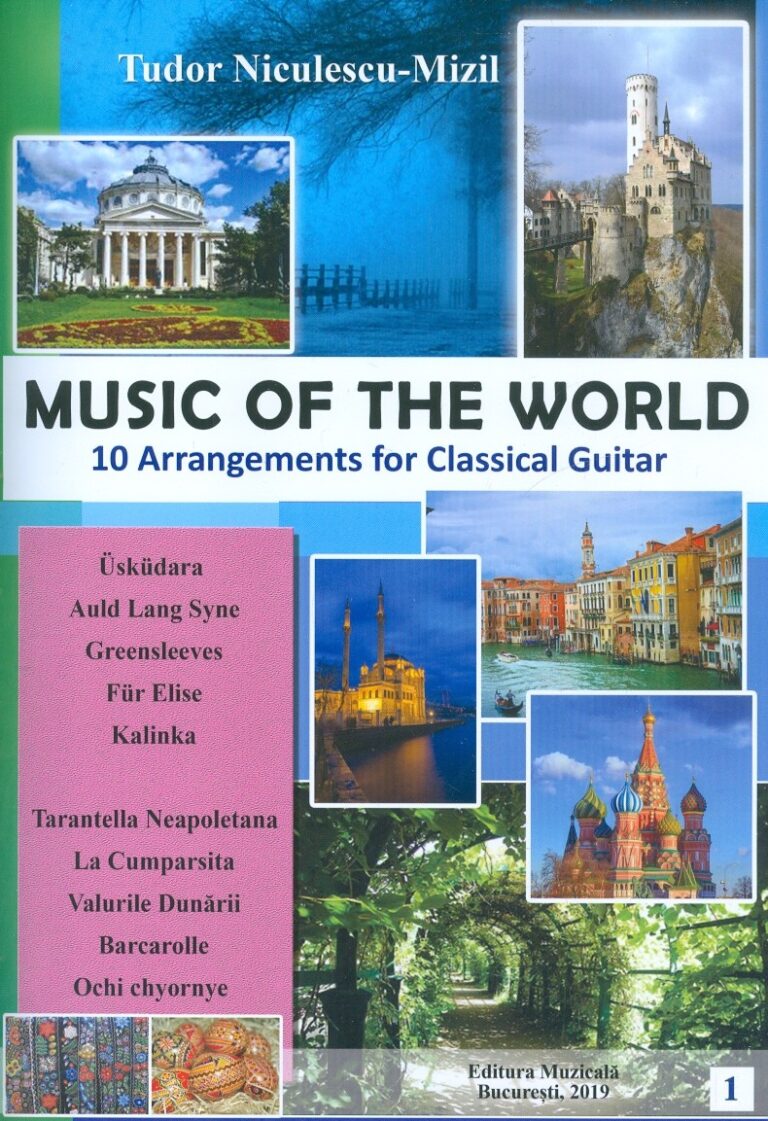 Music of the World. 10 Arrangements for Classical Guitar. Editie bilingva