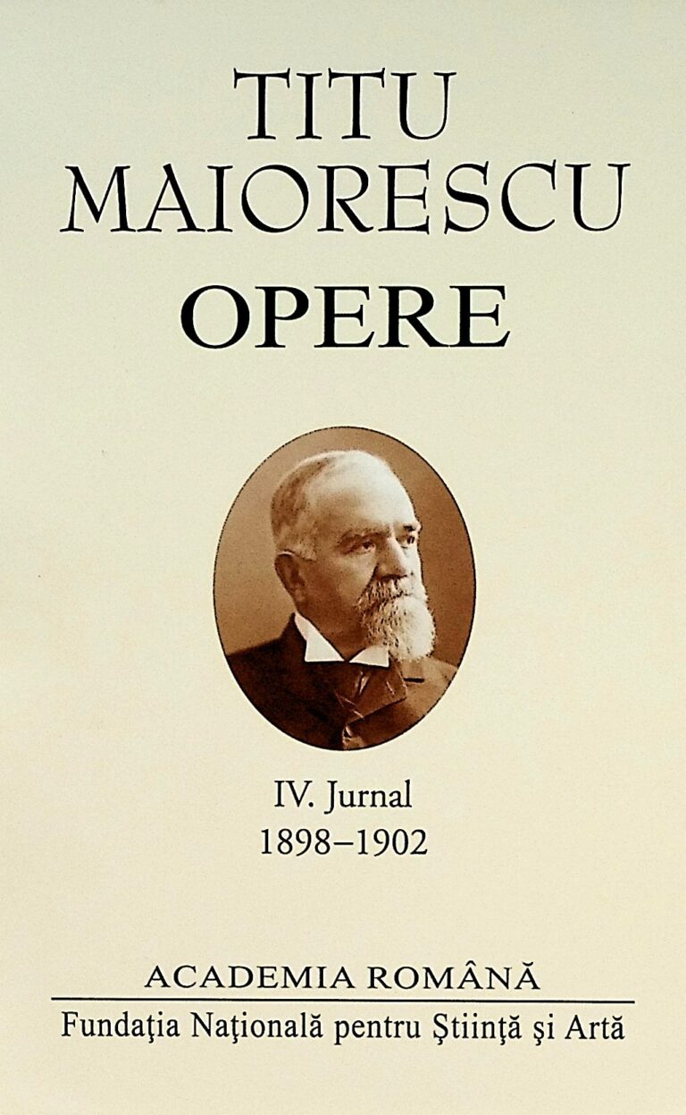 Opere, vol. IV - Jurnal, 1898-1902
