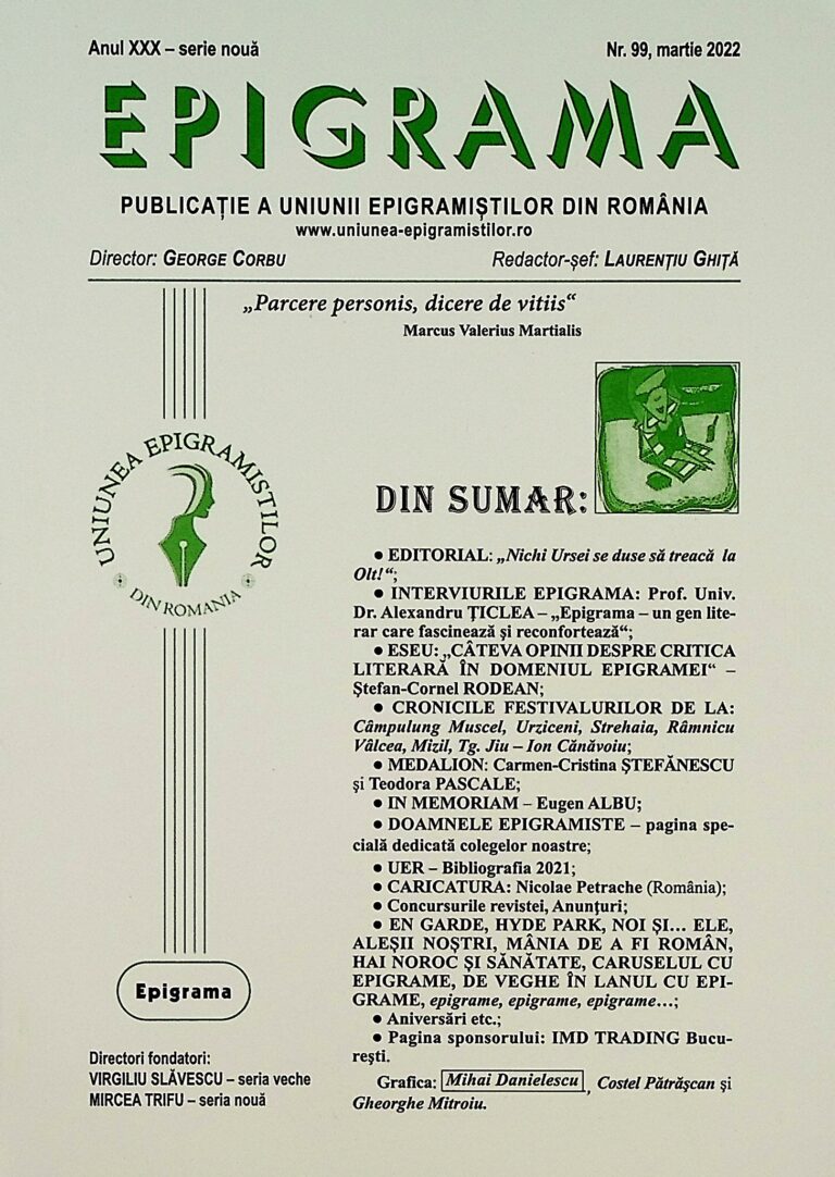 Epigrama, nr. 99, martie 2022