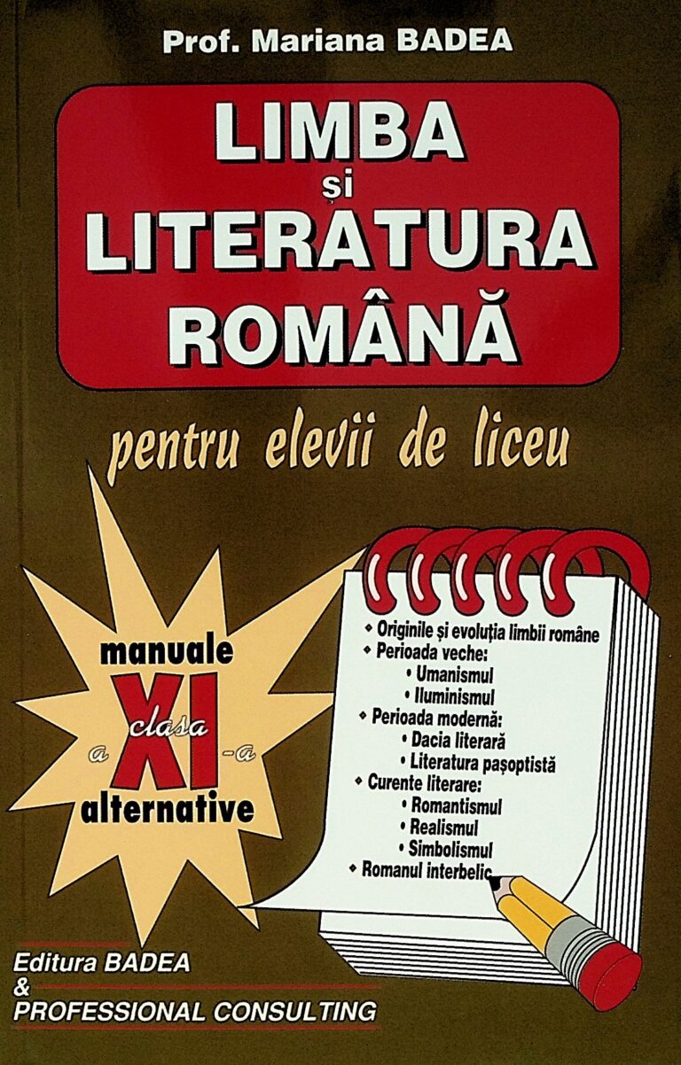 Limba si literatura romana, clasa a XI-a