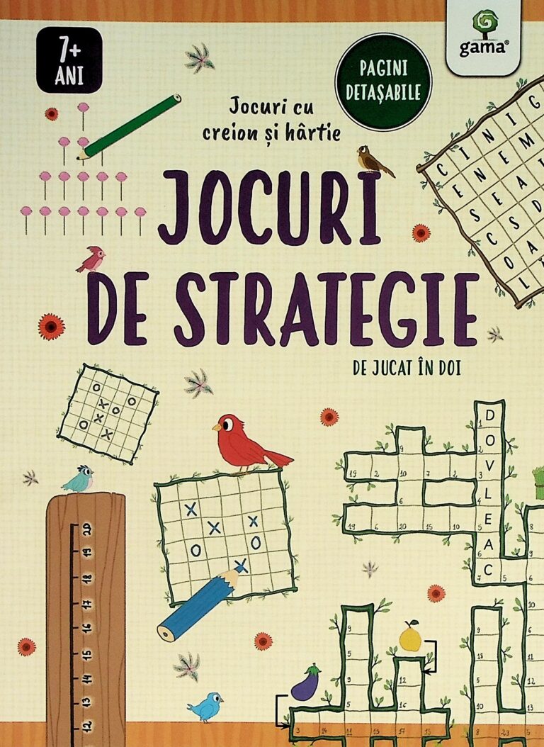 Jocuri de strategie de jucat in doi. Jocuri cu creion si hartie, 7+ ani