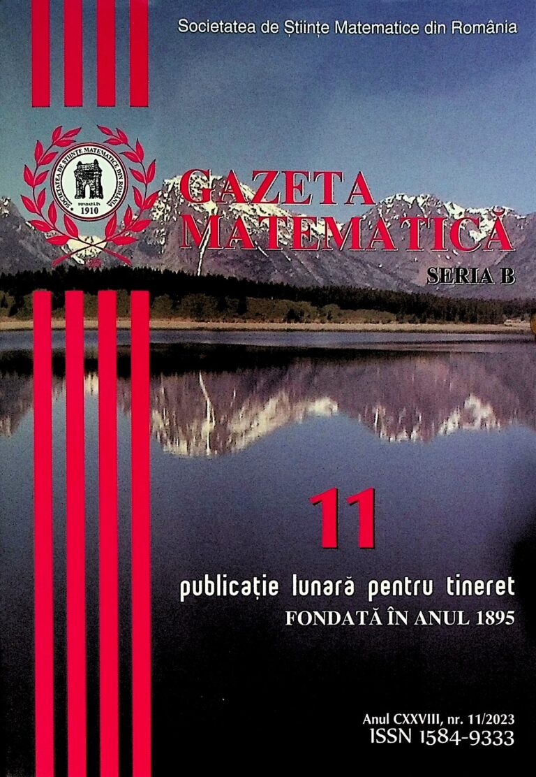Gazeta matematica, nr.11/2023
