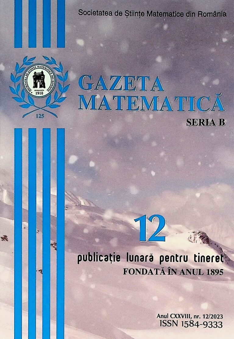 Gazeta matematica, nr. 12/2023