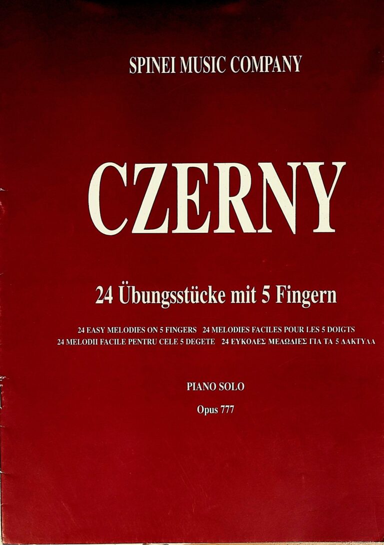 Czerny 24 Ubungsstucke mit 5 Fingern. Piano Solo, Opus 777
