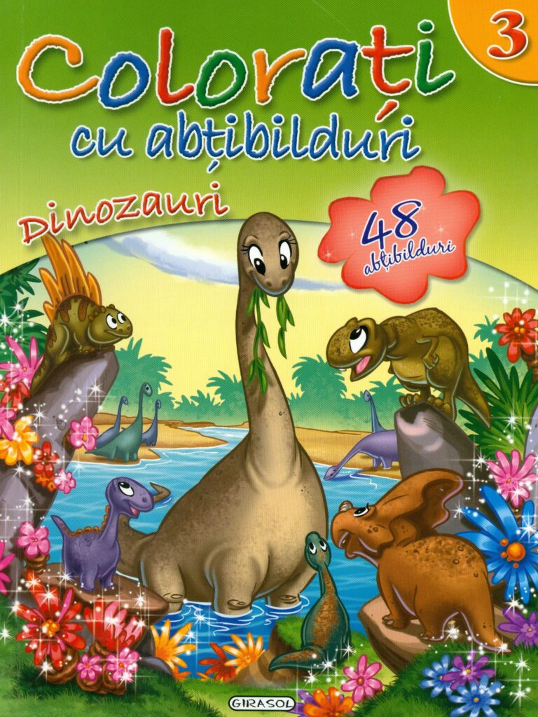Coloram cu abtibilduri 3 - Dinozauri