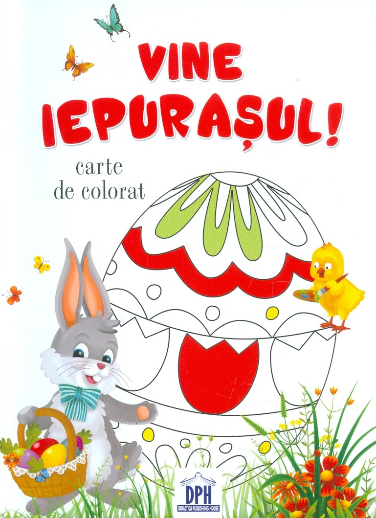 Vine iepurasul! Carte de colorat