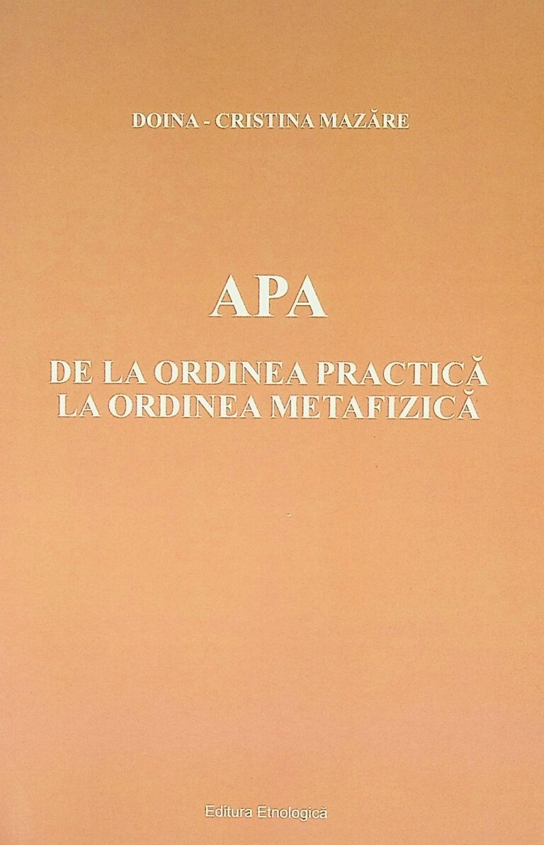 Apa - De la ordinea practica la ordinea metafizica