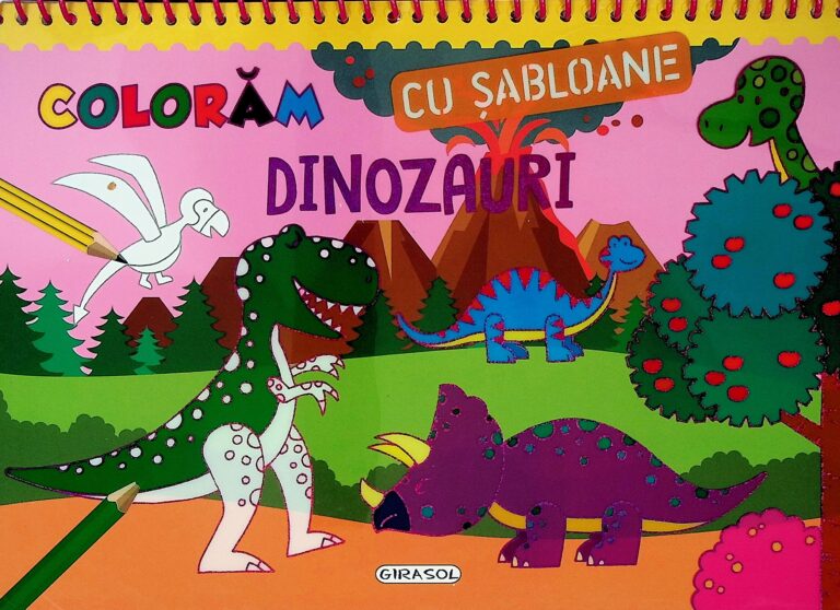 Dinozauri - Coloram cu sabloane