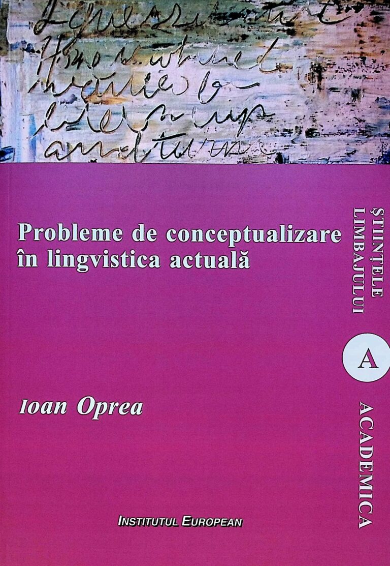 Probleme de conceptualizare in lingvistica actuala
