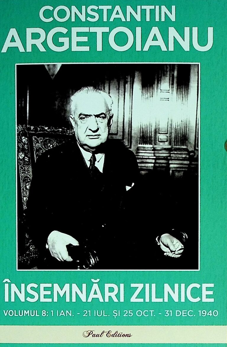 Insemnari zilnice, vol. VIII - 1 ian. - 21iul. si 25oct. - 31 dec. 1940
