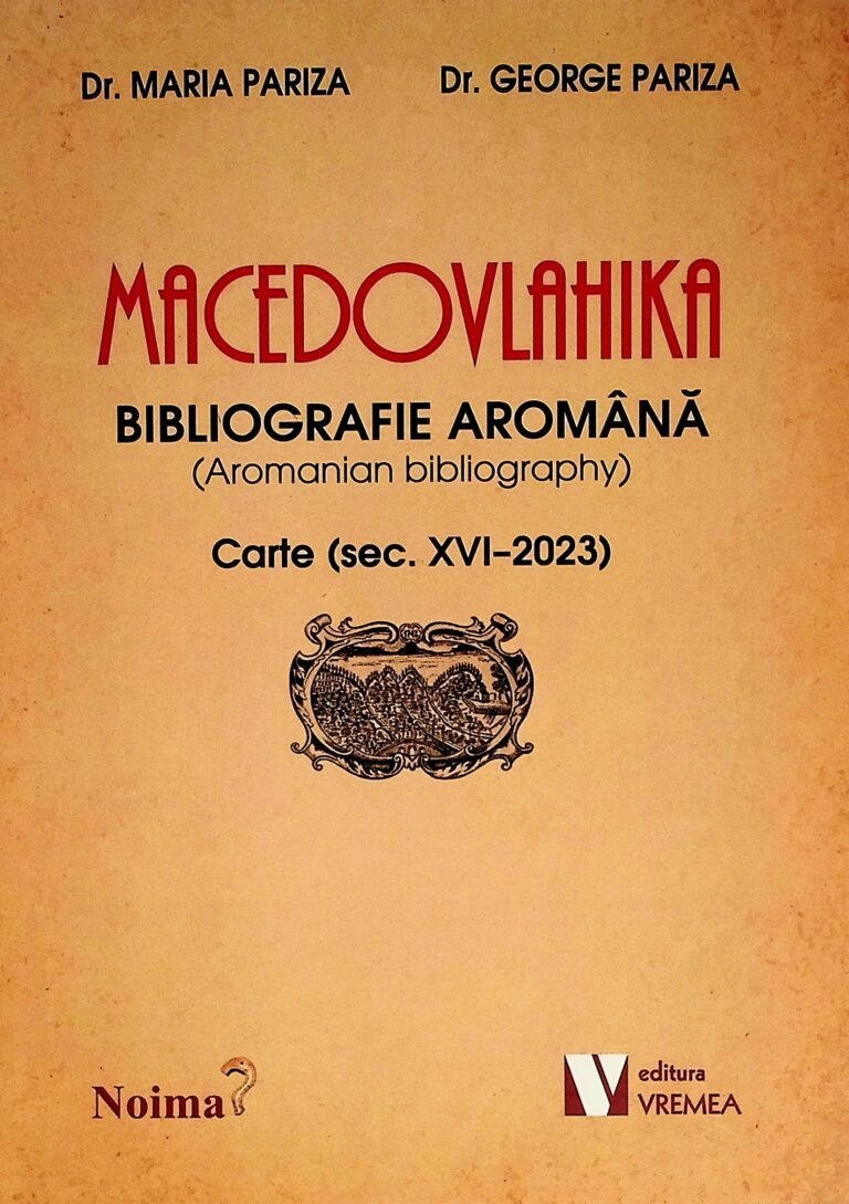 Macedovlahika. Bibliografie aromana. Carte (sec. XVI-2023)
