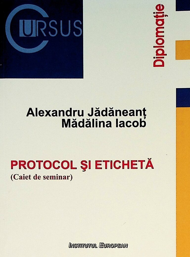 Protocol si eticheta. (Caiet de seminar)