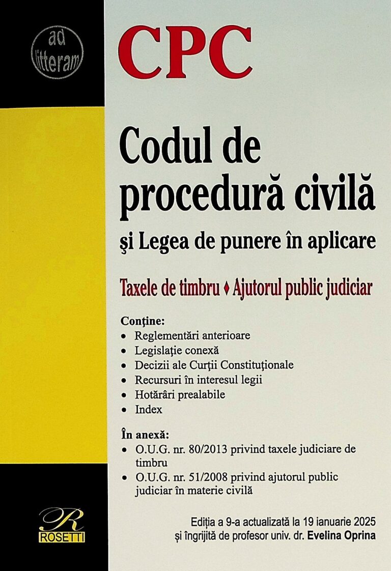 Codul de procedura civila si Legea de punere in aplicare