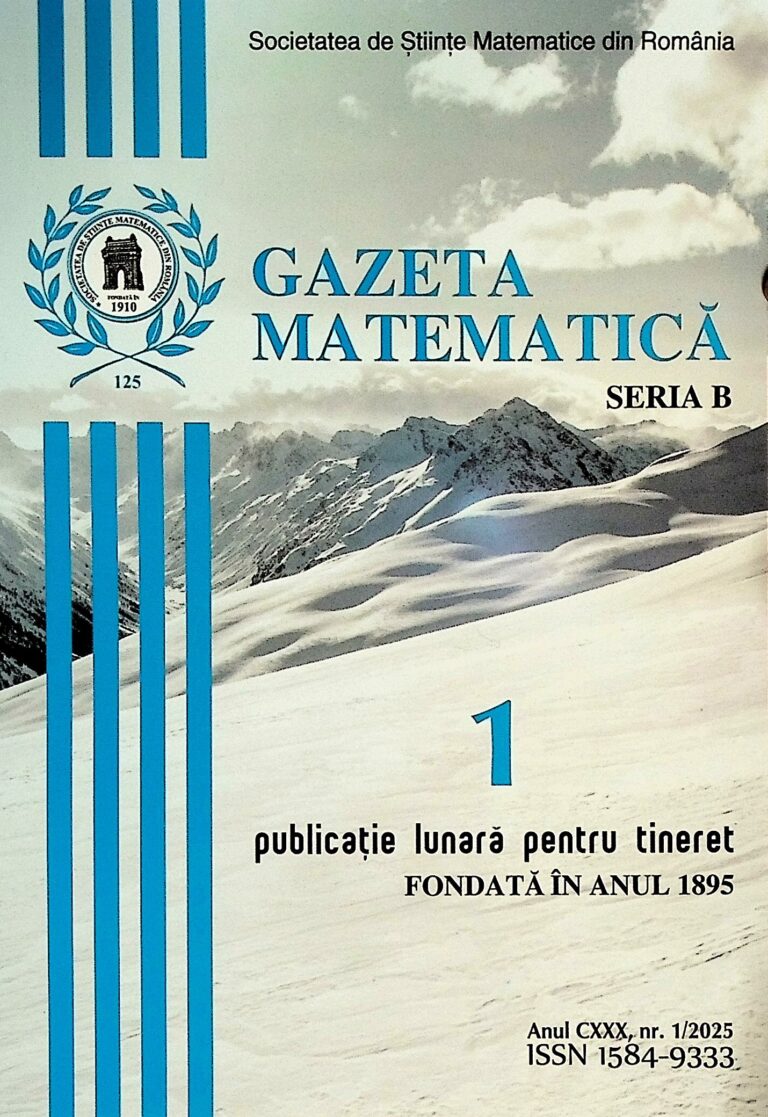 Gazeta matematica, nr. 1/2025