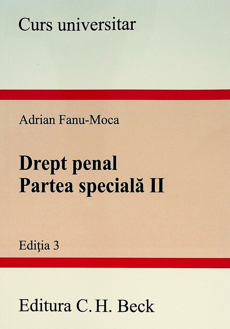 Drept penal. Partea speciala II