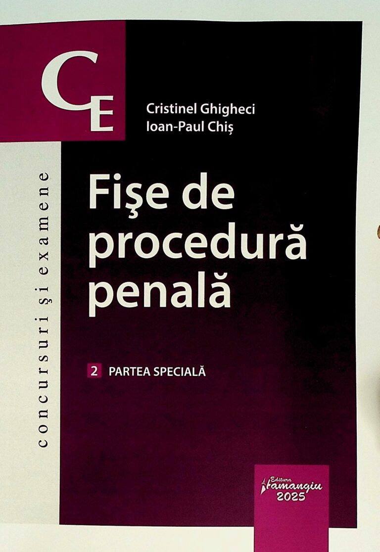 Fise de procedura penala, vol. II - Partea speciala
