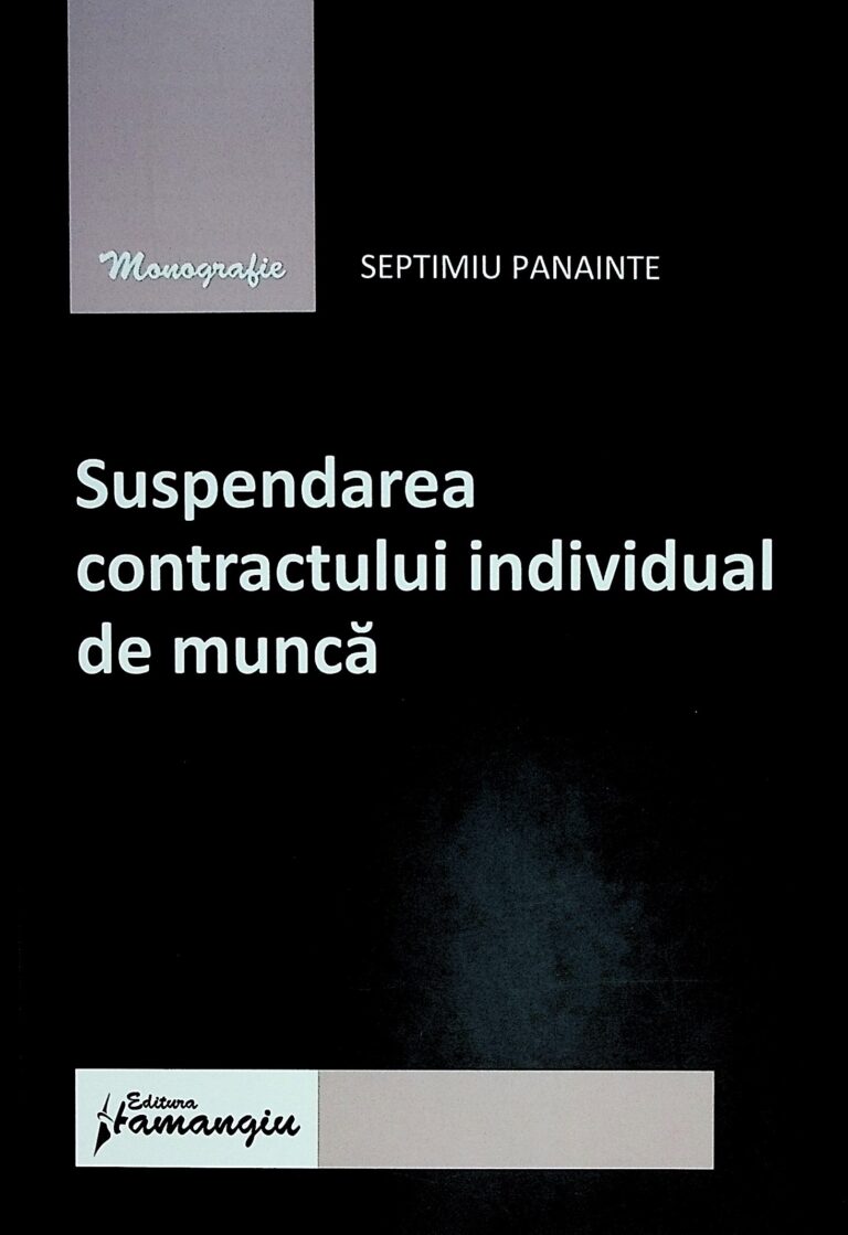 Suspendarea contractului individual de munca
