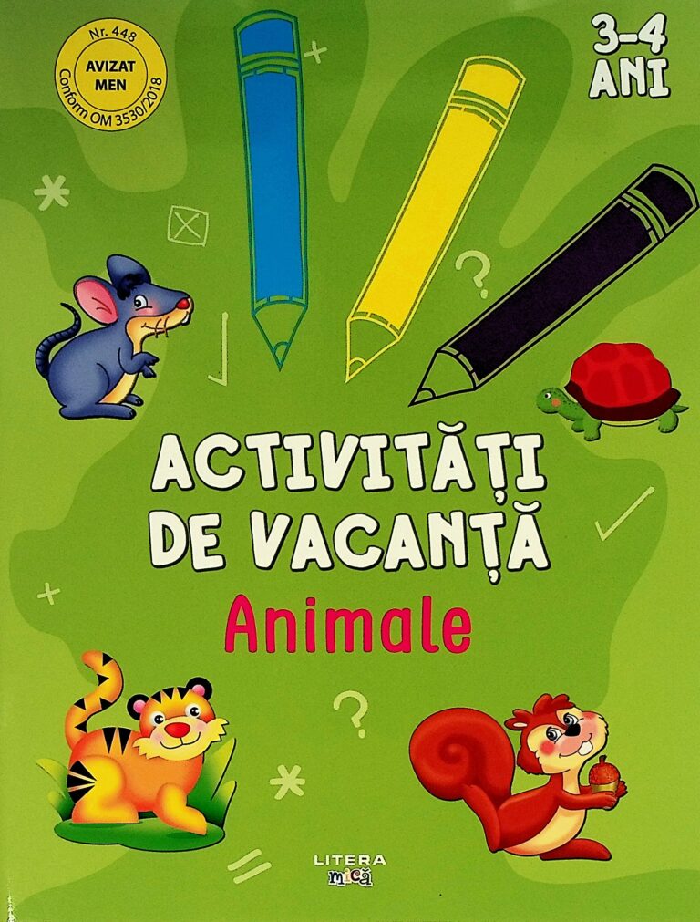Animale - Activitati de vacanta, 3-4 ani