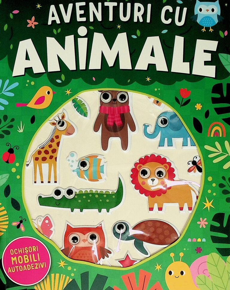 Aventuri cu animale. Ochisori mobili autoadezivi