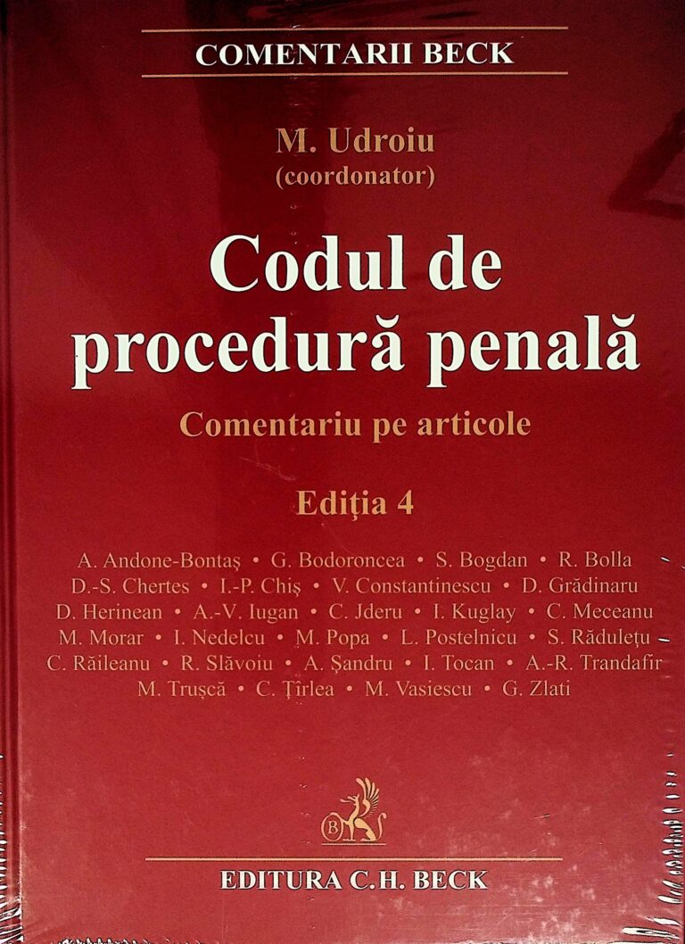 Codul de procedura penala. Comentariu pe articole