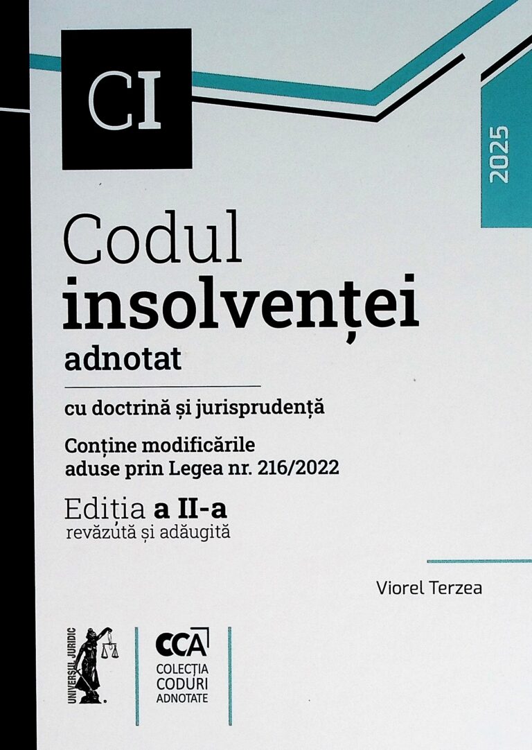 Codul insolventei. Adnotat cu doctrina si jurisprudenta