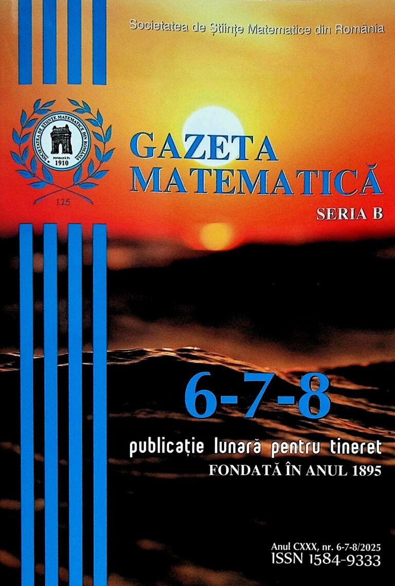 Gazeta matematica nr. 6-7-8