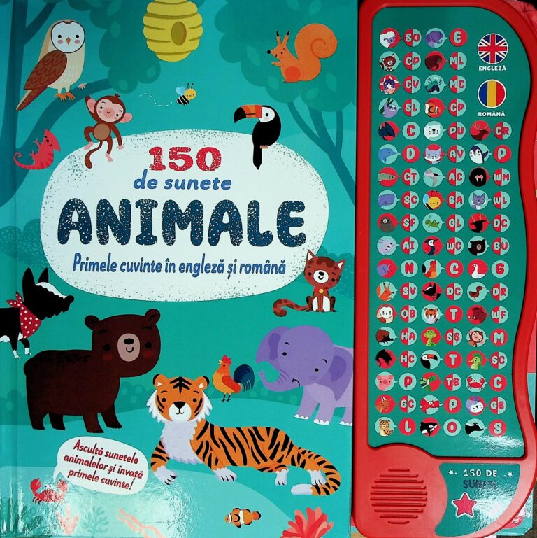 Animale - Primele cuvinte in engleza si romana. 150 de sunete