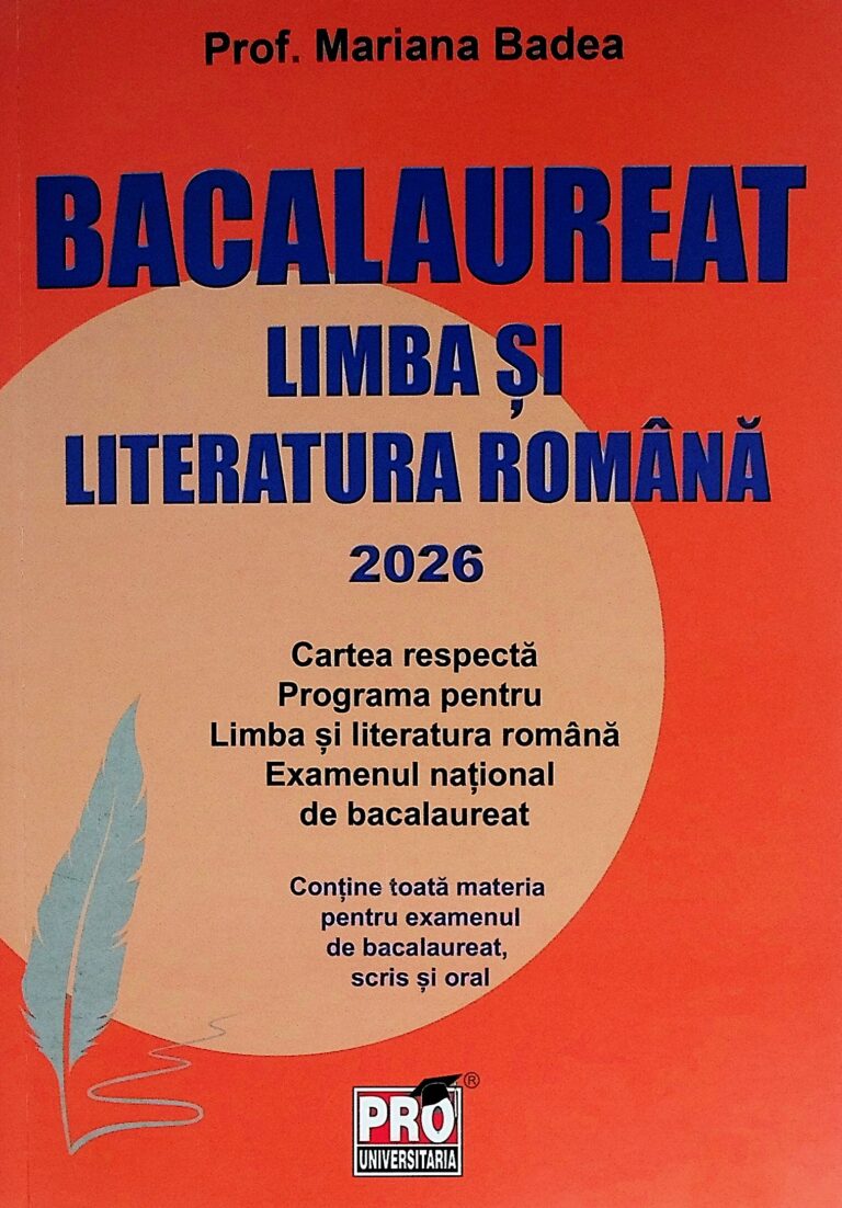 Limba si literatura romana, 2026 - Bacalaureat
