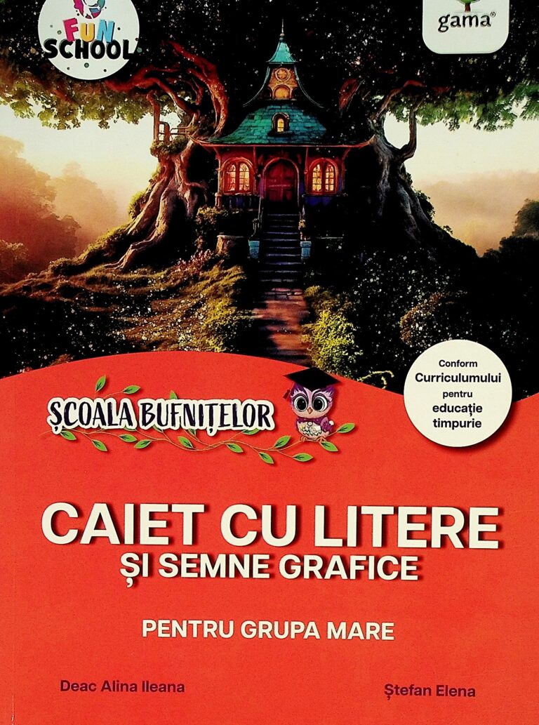Caiet cu litere si semne grafice pentru grupa mare