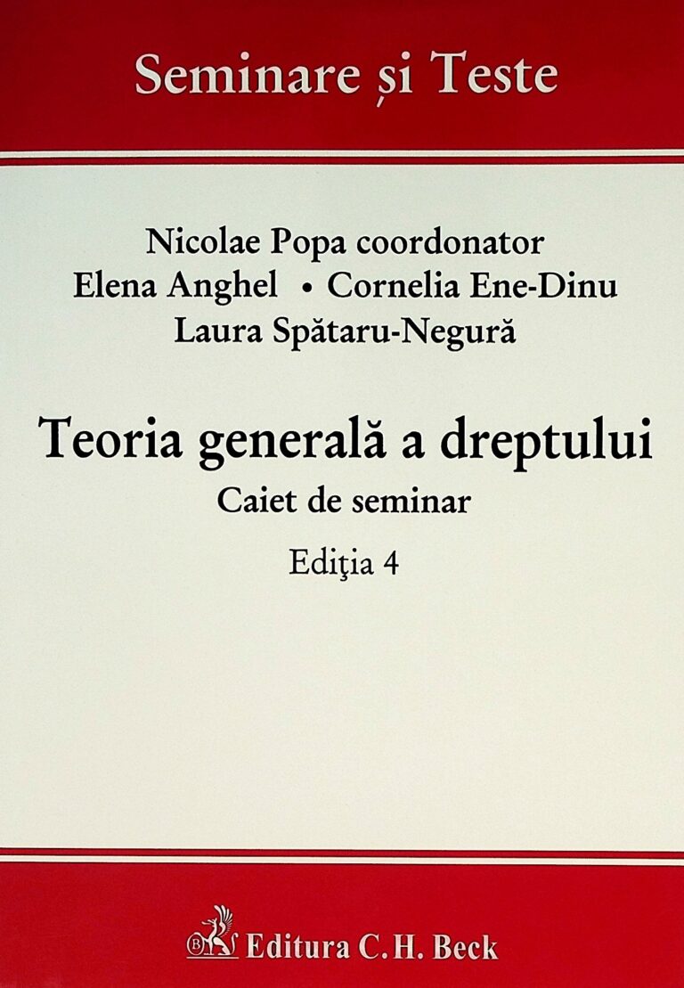 Teoria generala a dreptului. Caiet de seminar