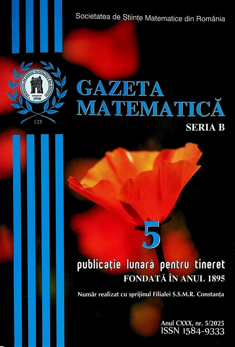 Gazeta matematica, Nr. 5/2025