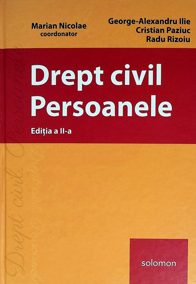 Drept civil. Persoanele