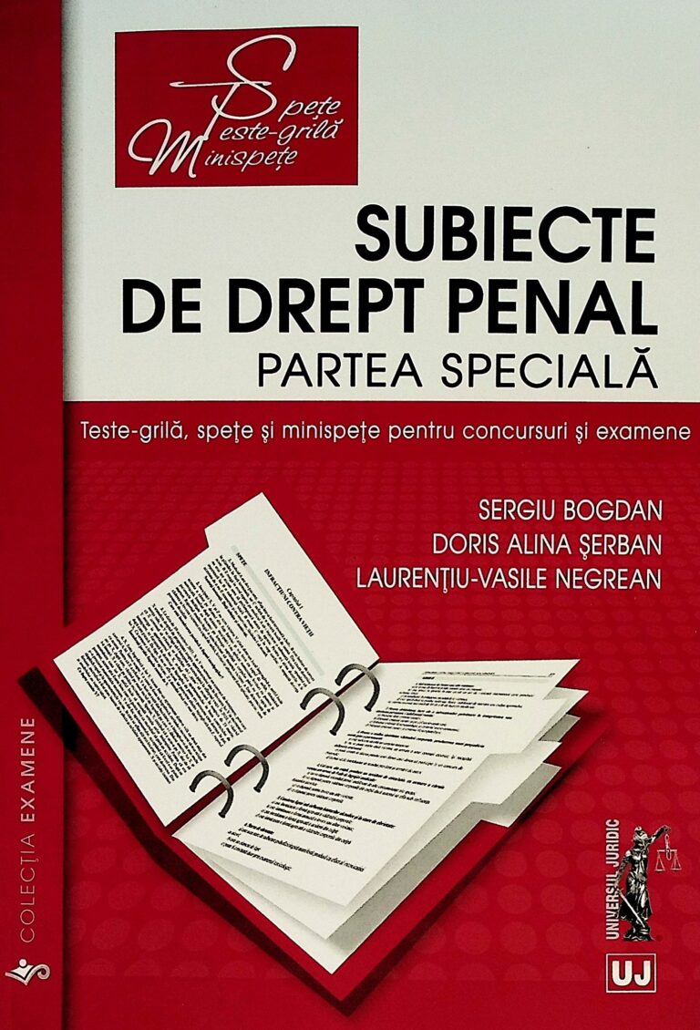 Subiecte de drept penal. Partea speciala