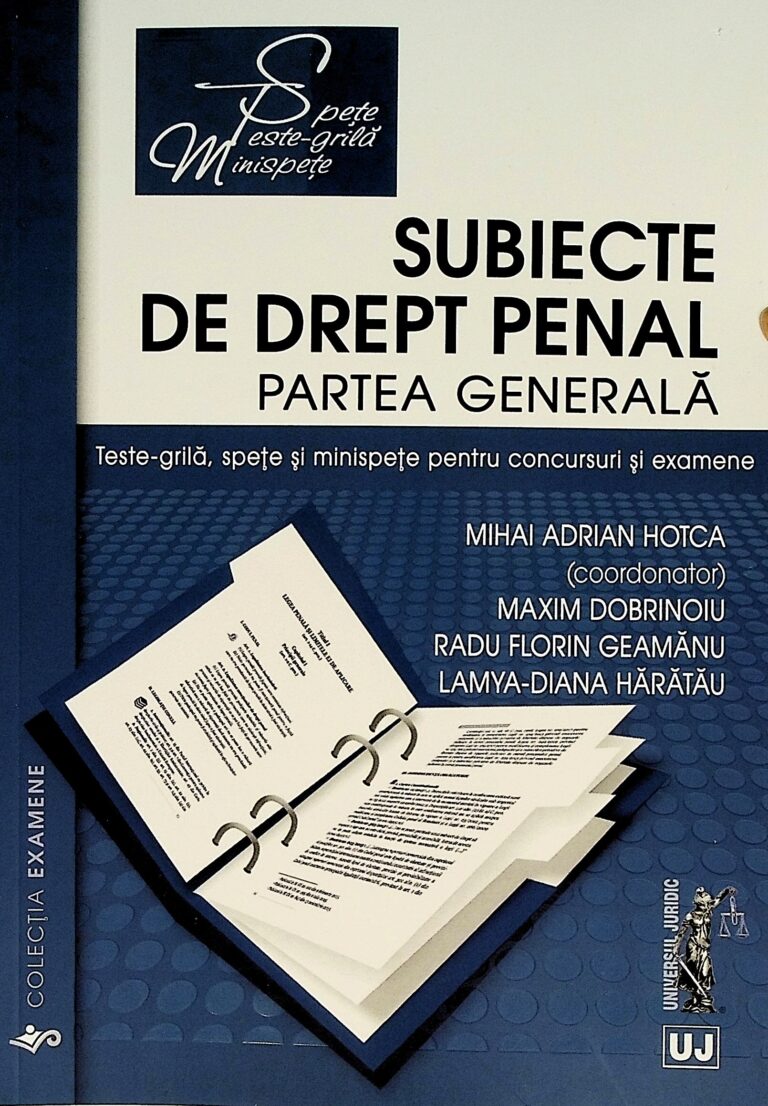 Subiecte de Drept penal. Partea generala