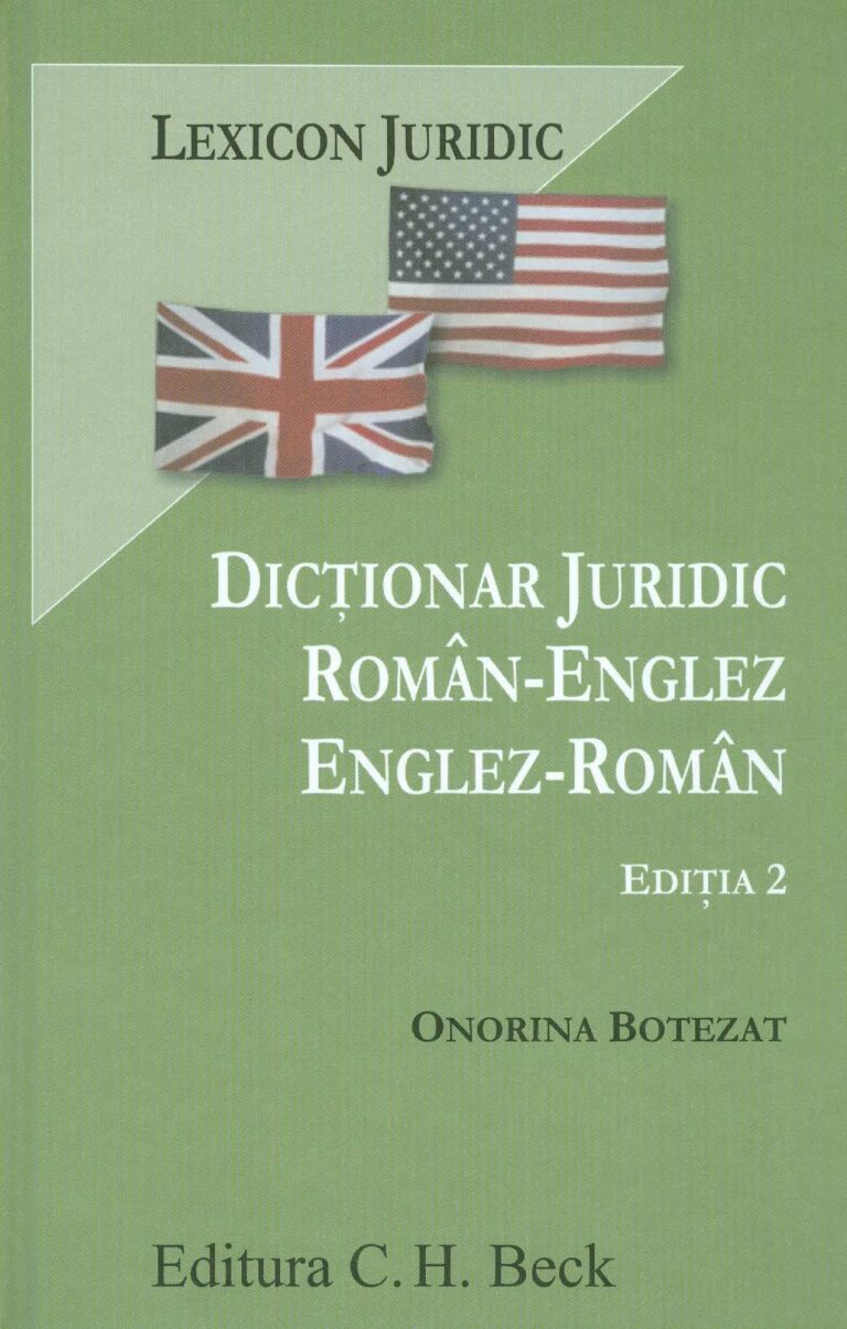 Dictionar juridic roman-englez dublu