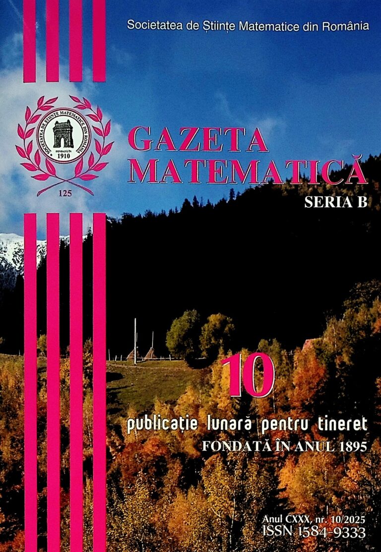 Gazeta matematica, nr.10/2025