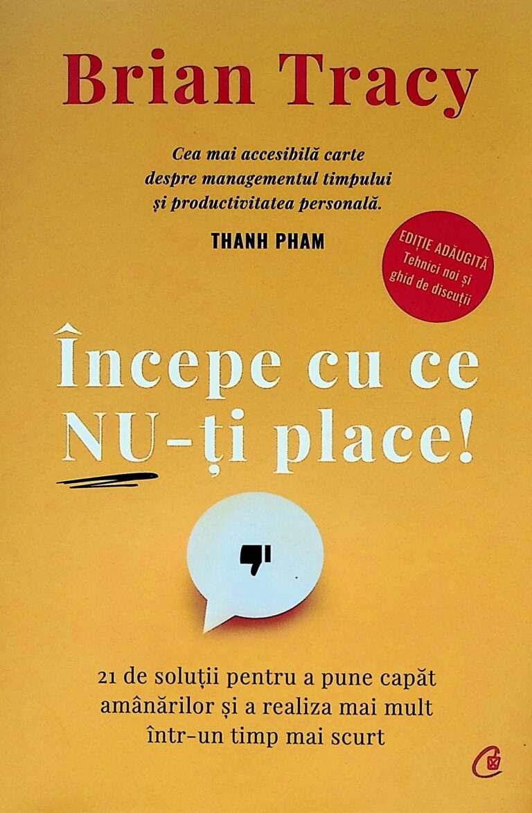 Incepe cu ce nu-ti place! 21 de solutii pentru a pune capat amanarilor si a realiza mai mult intr-un timp mai scurt