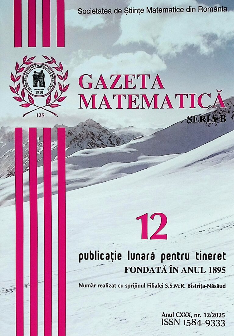 Gazeta matematica, nr. 12/2025