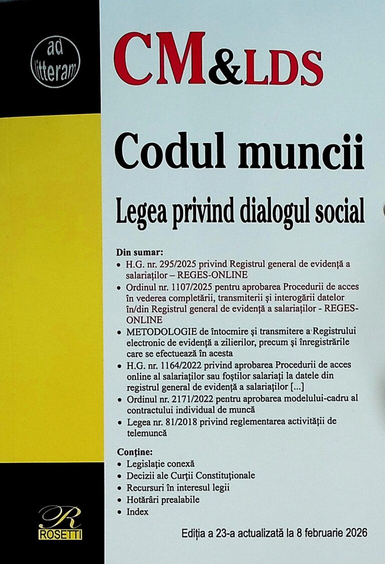 Codul muncii. Legea privind dialogul social