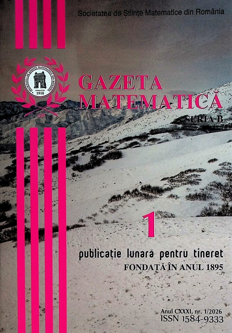 Gazeta matematica, nr. 1/2026