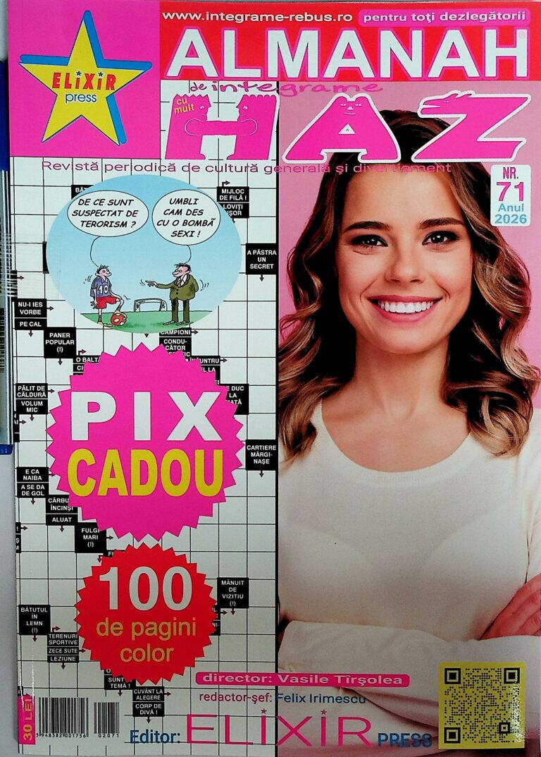 Almanah de integrame cu mult Haz, nr.71 + pix cadou