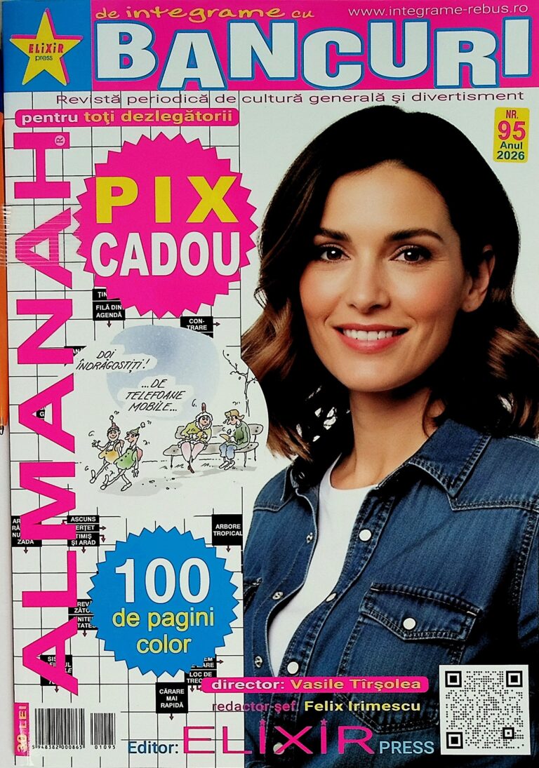 Almanah de integrame cu Bancuri, nr. 95 + pix cadou