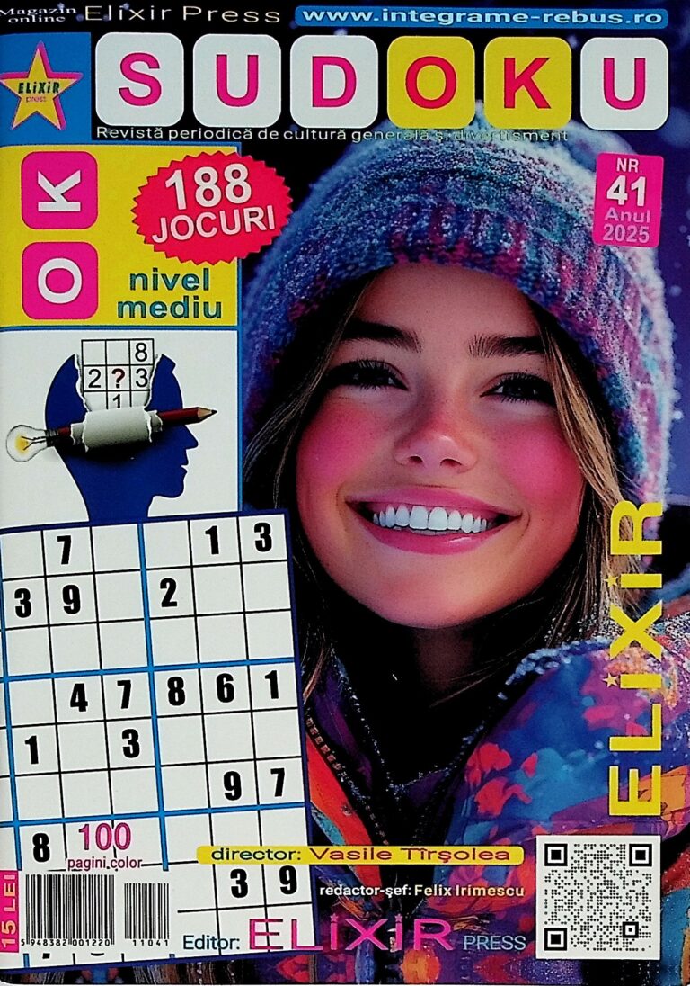 Sudoku, nr.41, nivel mediu