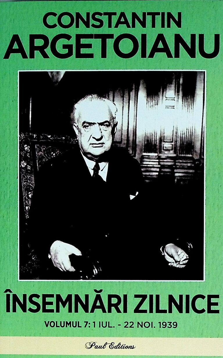 Insemnari zilnice, vol. VII, 1 Iul. - 22Noi. 1939