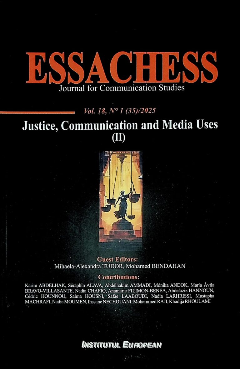Essachess - Journal for Communication Studies, vol. XVIII, No 1(35)/2025. Justice, Communication and Media Uses (II)