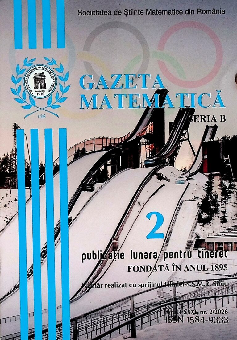 Gazeta matematica, nr. 2. Publicatie lunara pentru tineret