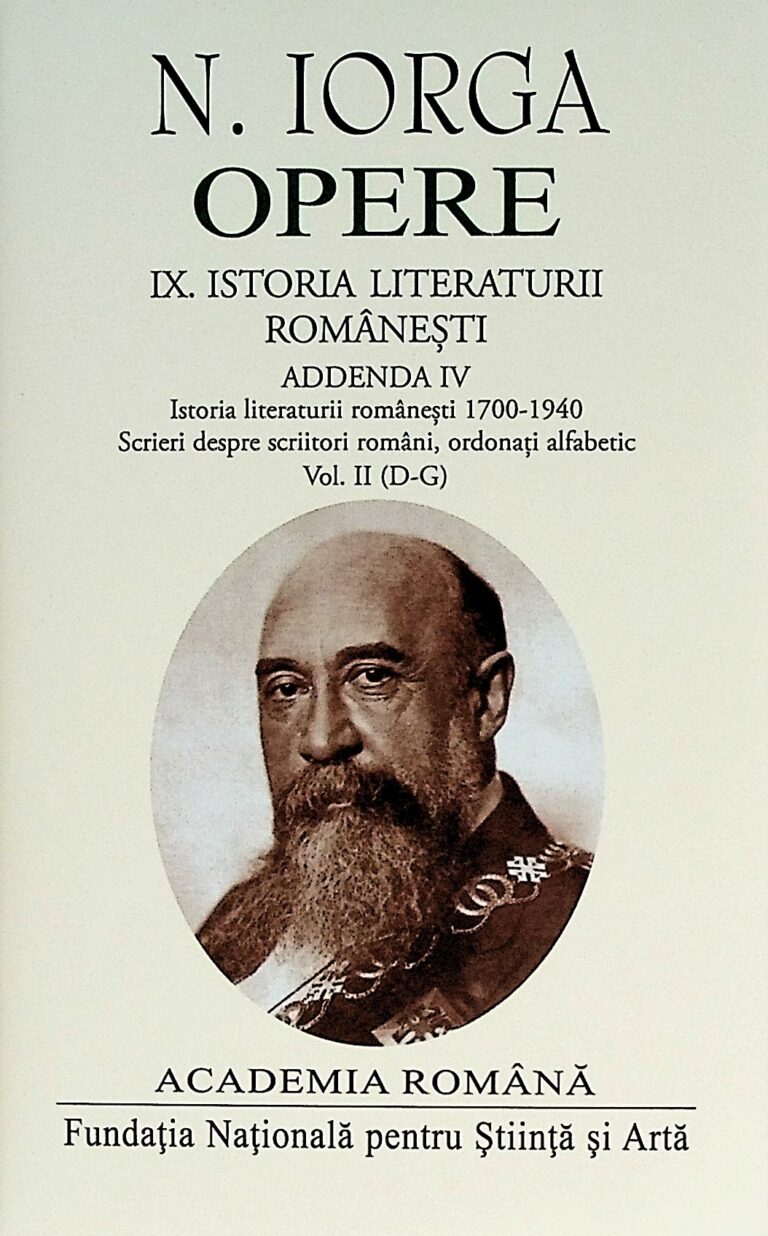 Opere, vol. IX - Istoria literaturii romanesti