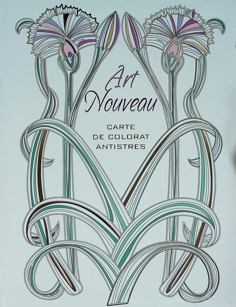 Art Nouveau. Carte de colorat antistres